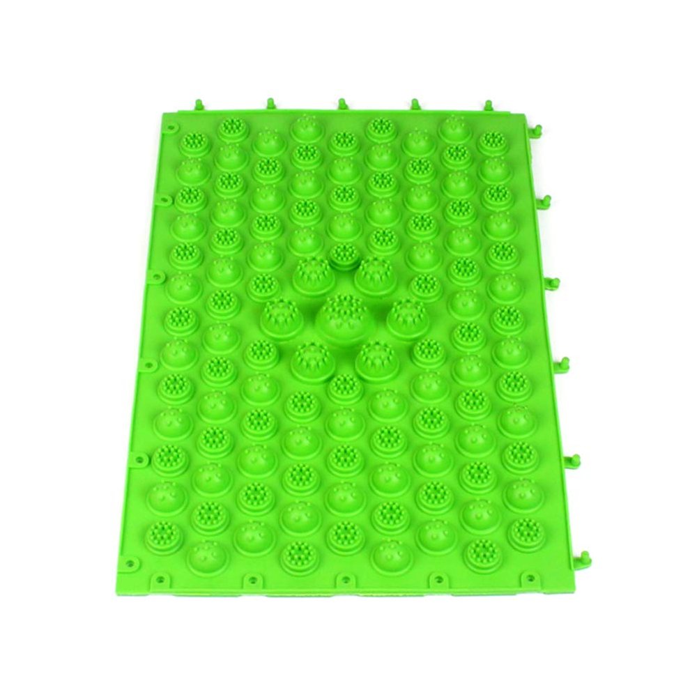 Green Foot Massagers Reflexology Mat - Foot Massage Mat with Walking Toe Plate for Yoga, Outdoor Games, Bathroom Use - Green