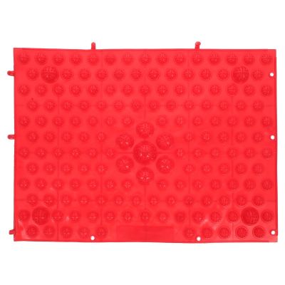 FOMIYES Reflexology Foot Massage Pad - Acupressure Mat for Blood Circulation, Stress Reliefs, and Foot Health, Home Therapy Massaging Plate (Red)
