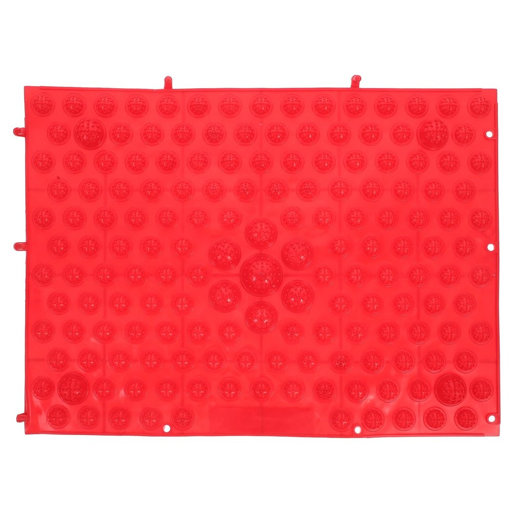 FOMIYES Reflexology Foot Massage Pad - Acupressure Mat for Blood Circulation, Stress Reliefs, and Foot Health, Home Therapy Massaging Plate (Red)