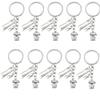 airgoesin 10pcs Toothbrush Toothpaste Keychain Metal Pendant Key Ring for Birthday Keychain for Kids Children Adults Giveaways view 1