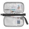 Elonbo Diabetic Supplies Storage Bag, Portable Glucose Meter Carrying Case, Insulin Pen and Medication Travel Case for Glucose Meters, Insulin Pen, Test Strips, Lancets, Syringe, Small Ice Pack, Black view 1