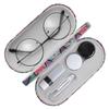 MoKo Double Eyeglass Case, Contact Lens Case with Mirror Tweezers Remover, 2 in 1 Double Sided Portable Contact Lens Box Holder Container Storage Kit Sunglasses Pouch for Men & Women, Rhombic Datura view 1