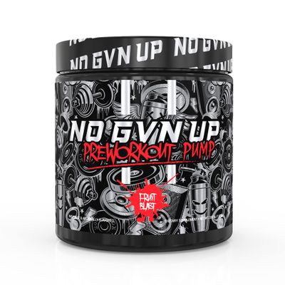 NO GVN UP | Pre Workout Powder | Fruit Blast | Caffeine, Beta Alanine, Creatine | Preworkout Energy for Men & Women (Fruit Blast)