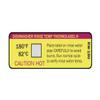 Dishwasher Rinse Temp THERMOLABEL 180F/82C for Hot Water Sanitation Dishwashers with an External Rinse Water Pipe view 1