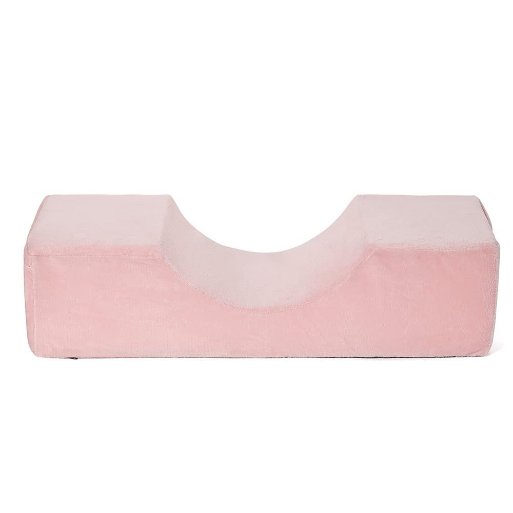 Koolouispoper Grafting Eyelashes Soft Memory Foam Pillow with Pocket U Shape Eyelash Extension Pillow Beauty Salon Makeup Tool (Dark Pink)