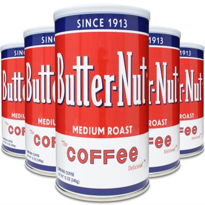 Butter-Nut Original Blend Ground Coffee, Medium Roast, 12 Ounce Steel Can (Pack of 6)