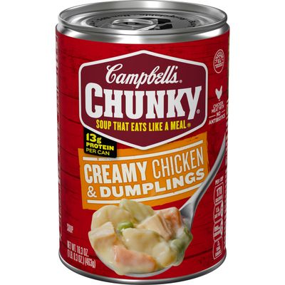 Campbells Chunky Soup, Creamy Chicken and Dumplings Soup, 16.3 Oz Can