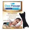 Clear Passage Extra Strength Nasal Strips 50 Ct, Nasal Dilators for Men & Women, Anti Snoring, Instant Congestion Relief for Cold & Allergy, Improves Sleep, Better Performance, for Day & Night, Black view 1