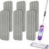 6 Pack Reusable Mop Pads Compatible with Swiffer PowerMop, Wood Floor Pads Microfiber Mop Replacement Refills Machine Washable for All Floor Surfaces view 1