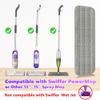 6 Pack Reusable Mop Pads Compatible with Swiffer PowerMop, Wood Floor Pads Microfiber Mop Replacement Refills Machine Washable for All Floor Surfaces view 2