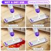 6 Pack Reusable Mop Pads Compatible with Swiffer PowerMop, Wood Floor Pads Microfiber Mop Replacement Refills Machine Washable for All Floor Surfaces view 4