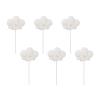 10pcs Cloud Cake Topper Plush Cloud Cupcake Toppers Yarn Ball Cake Dessert Picks Decoration For Baby Shower Birthday Wedding Party Supplies (White) view 1