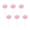10pcs Cloud Cake Topper Plush Cloud Cupcake Toppers Yarn Ball Cake Dessert Picks Decoration For Baby Shower Birthday Wedding Party Supplies (Pink) view 1