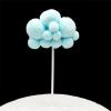 10pcs Cloud Cake Topper Plush Cloud Cupcake Toppers Yarn Ball Cake Dessert Picks Decoration For Baby Shower Birthday Wedding Party Supplies (Blue) view 3