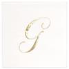 Gift Boutique 100 Gold Monogram Cocktail Napkins Letter G Disposable Paper Pack Elegant Metallic Golden Foil Hand Napkin for Powder Room Wedding Holiday Birthday Party Baby Shower Decorative Towels view 1