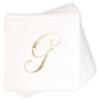 Gift Boutique 100 Gold Monogram Cocktail Napkins Letter G Disposable Paper Pack Elegant Metallic Golden Foil Hand Napkin for Powder Room Wedding Holiday Birthday Party Baby Shower Decorative Towels view 3