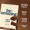 BE AMAZING Vegan Protein Powder, Chocolate Brownie Batter, 20g Plant Based Protein with Prebiotic Fiber, Low Carb, Dairy and Gluten Free Shake Mix, No Added Sugar, 29.3 oz, 25 Servings view 2