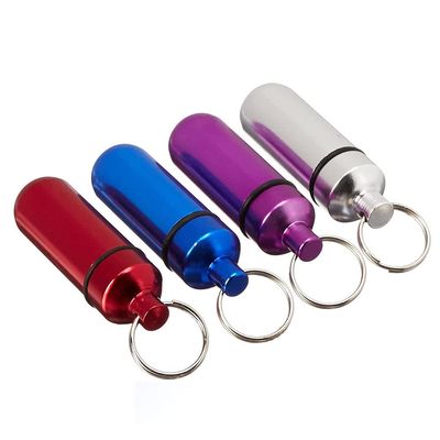 6 Pack Geocaching Metal ID Pill Holder Case Container Key Bison Id Pill Holder