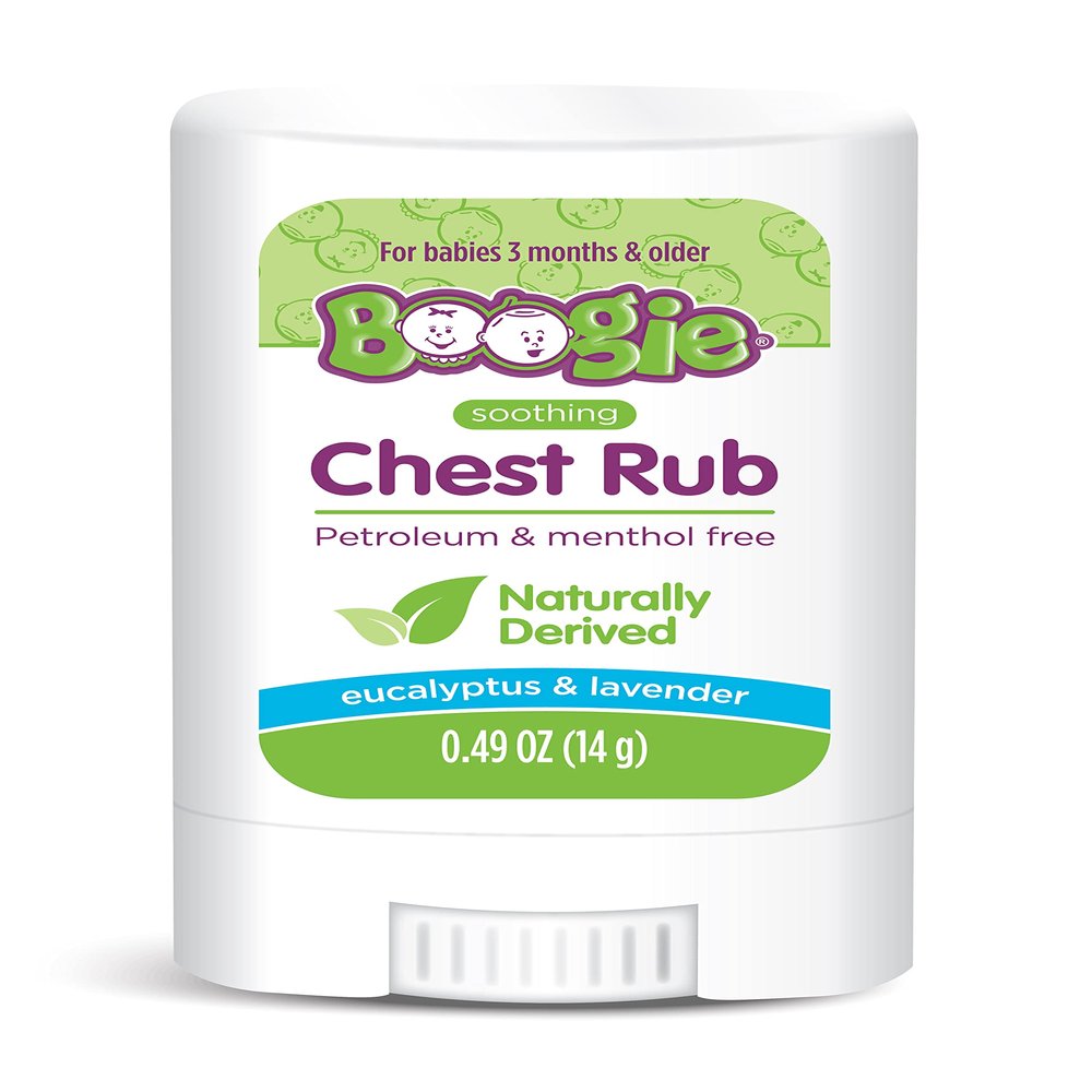 Boogie Chest Rub Stick for Soothing Relief, Petroleum-Free, USDA Organic, Naturally Derived, Soothing Eucalyptus and Lavender, 0.49 oz (Pack of 1)