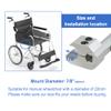 Manual Wheelchair Brake Replacement for 7/8" Tubing Side Mounting, Heavy Duty Lock Parts Fits Most Wheelchairs, 1 Pair (7/8") view 2