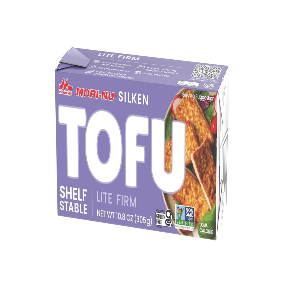 Mori-Nu Silken Tofu Lite Firm | Velvety Smooth and Creamy | Low Fat, Gluten-Free, Dairy-Free, Vegan, Made with Non-GMO soybeans, KSA Kosher Parve | Shelf-Stable | Provides protein | 12.3 oz x 6 Packs