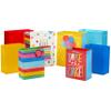 Hallmark Assorted Birthday Gift Bags (8 Bags: 4 Medium 9", 4 Large 13") Birthday Cake, Stripes, Balloons, Solids in Red, Yellow, Blue view 1