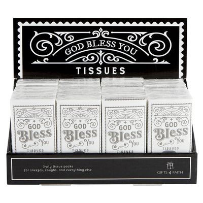 Creative Brands Faithworks - Travel Size Pocket Tissue Packs; 24-Count, God Bless You
