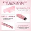 TISFA Pink Pre rolled Cones 60 Pack Rolling Papers King Size Rolling Cones with Packing Sticks view 4