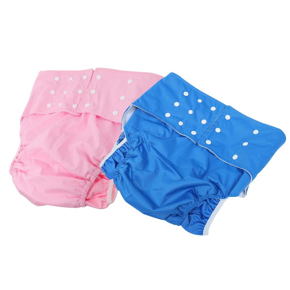 2pcs Adult Diapers for Women Washable Nappy Reusable Adult Nappy Leak-Proof Diaper Pants Large Size