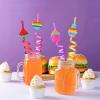 24 Pop Birthday Party Favors it Plastic Drinking Straws 8 Pop Fidget Designs Great for Pop Party Supplies with 2 Cleaning Brush view 4