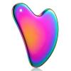 Nuanchu Stainless Steel Gua Sha Facial Tools Metal Guasha Tool for Face Body Jawline Shaper, Double Chin Reducer, Puffiness Reducing, Lymphatic Drainage Massager Skin Care Gift with Pouch(Rainbow) view 1