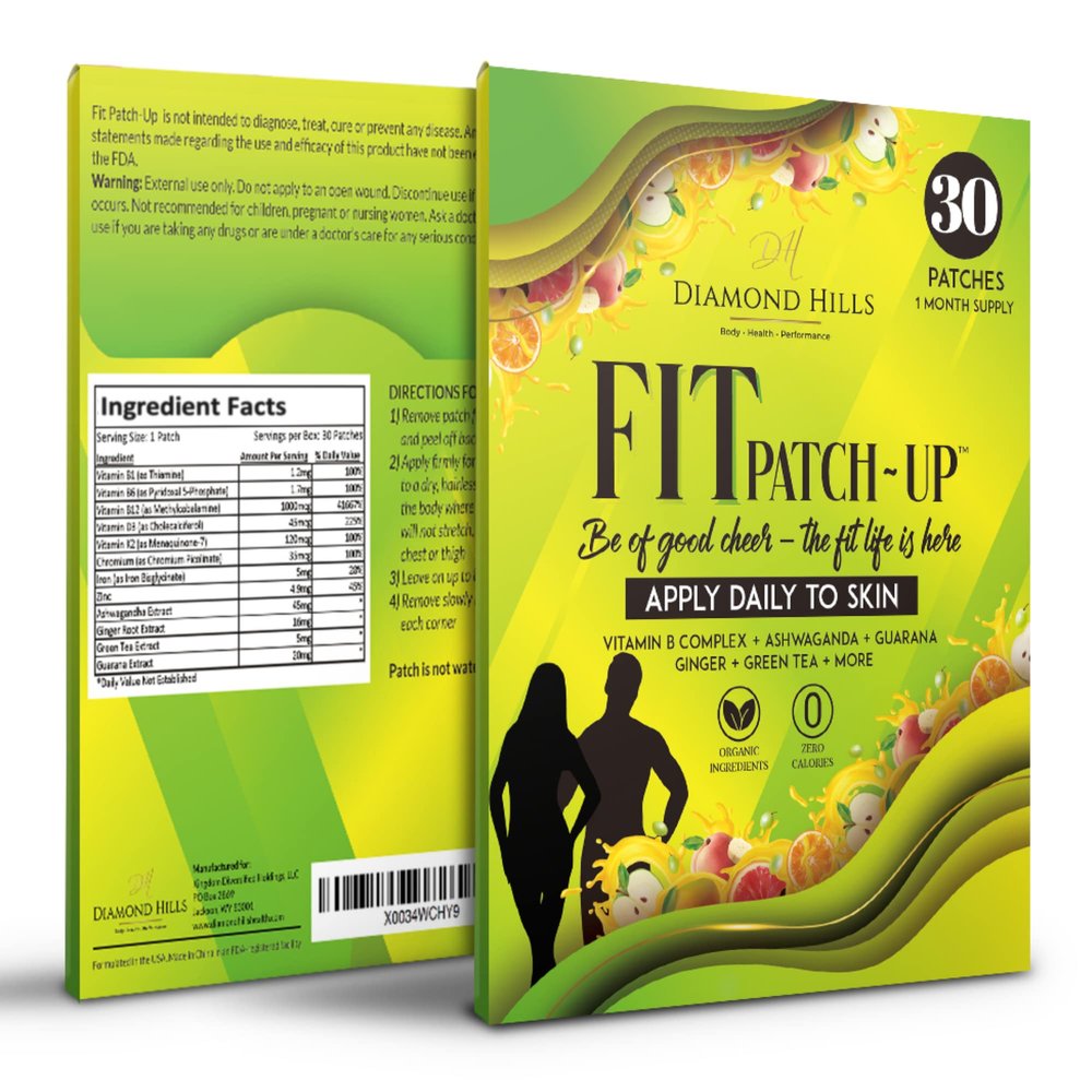 Diamond Hills Fit Patch-Up  30ct Daily B12 Patches