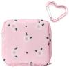 Adorable Pink Peri - Storage Bag for Sanitary Napkin Pads | Portable for Women Girls | Made of Nylon + Washable + Waterproof Reusable | Zero Waste Period (Flower) view 1