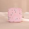 Adorable Pink Peri - Storage Bag for Sanitary Napkin Pads | Portable for Women Girls | Made of Nylon + Washable + Waterproof Reusable | Zero Waste Period (Flower) view 2