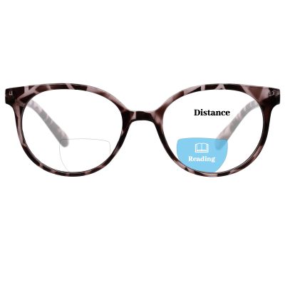 OCCI CHIARI Bifocal Reading Glasses with Clear Top,Blue Light Blocking Readers Women 1.0 1.5 2.0 2.5 3.0 3.5(100+ Demi)