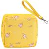 Adorable Pink Peri - Storage Bag for Sanitary Napkin Pads with open clip lanyard | Portable for Women Girls | Washable Waterproof Reusable | Zero Waste Period (Ice Cream) view 1