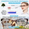OCCI CHIARI Transition Photochromic Bifocal Reading Glasses Womens,Oversized Clear UV Protection Sunglasses Readers1.0 1.5 2.0 2.5 3.0 3.5 4.0(Brown +100) view 4