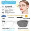 OCCI CHIARI Transition Photochromic Bifocal Reading Glasses Womens,Trendy Clear UV Protection Sunglasses Readers1.0 1.5 2.0 2.5 3.0 3.5 4.0(Clean +350) view 3