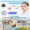 OCCI CHIARI Transition Photochromic Bifocal Reading Glasses Womens,Trendy Clear UV Protection Sunglasses Readers1.0 1.5 2.0 2.5 3.0 3.5 4.0(Clean +350) view 4