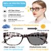 OCCI CHIARI Transition Photochromic Bifocal Reading Glasses Womens,Big Clear UV Protection Sunglasses Readers1.0 1.5 2.0 2.5 3.0 3.5 4.0(Tortoise +100) view 3