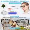 OCCI CHIARI Transition Photochromic Bifocal Reading Glasses Womens,Big Clear UV Protection Sunglasses Readers1.0 1.5 2.0 2.5 3.0 3.5 4.0(Tortoise +100) view 4