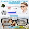 OCCI CHIARI Transition Photochromic Bifocal Reading Glasses Womens,Large Clear UV Protection Sunglasses Readers1.0 1.5 2.0 2.5 3.0 3.5 4.0(Black +400) view 4