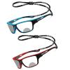 2Pack Cycling Transition Photochromic Bifocal Reading Glasses for Mens and Womens black Square Sports Sunglasses Readers (2pcs-blue&red, 3.0, multiplier_x) view 1
