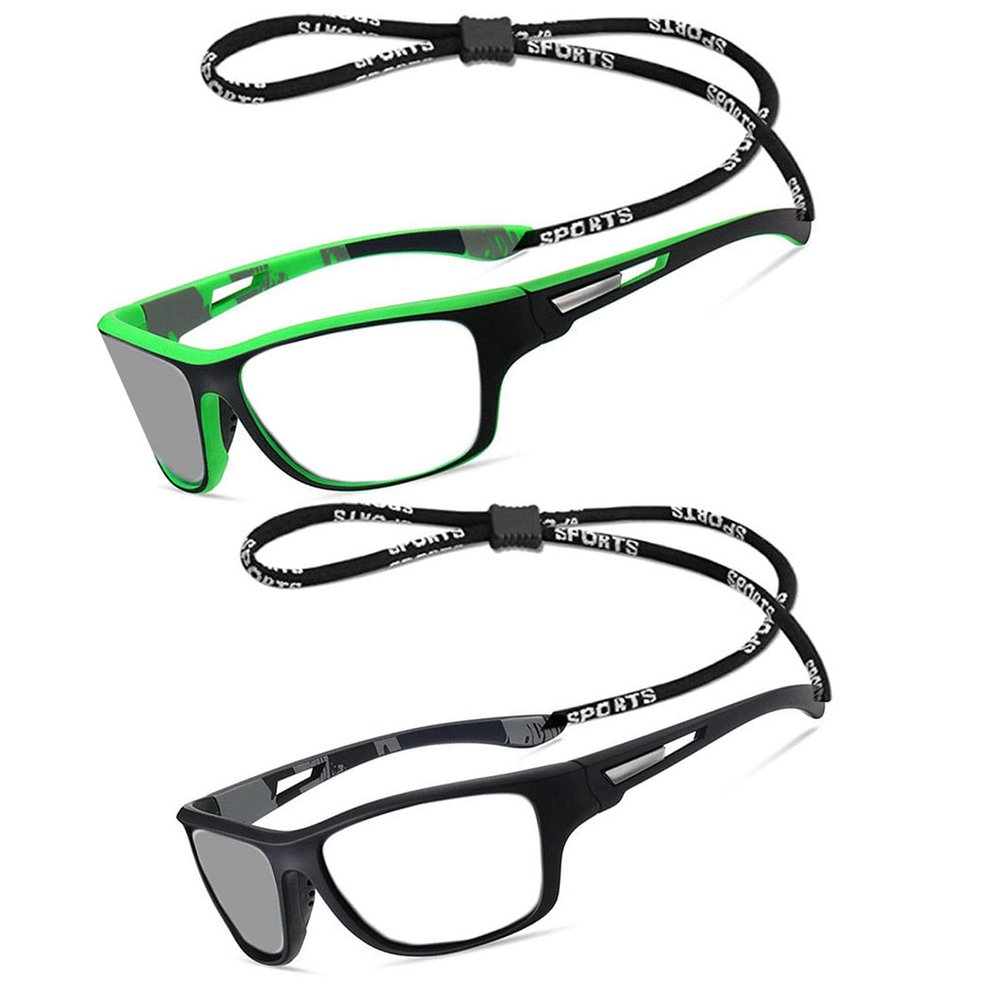 2pcs Transition Photochromic full lens Reading Glasses For Men women computer Sports Square Magnifier Readers Sunglasses (2pcs-black&green, 3.5, multiplier_x)