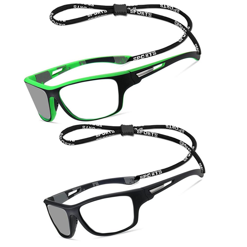2pcs Transition Photochromic full lens Reading Glasses For Men women computer Sports Square Magnifier Readers Sunglasses (2pcs-black&green, 0, multiplier_x)