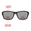 2Pack Cycling Transition Photochromic Bifocal Reading Glasses for Mens and Womens black Square Sports Sunglasses Readers (2pcs-black&blue, 1.0, multiplier_x) view 2