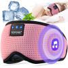 TOPOINT Sleep Mask with Bluetooth Headphones, Breathable Silk Eye Mask for Sleeping Men Women, Bluetooth Sleep Mask Blackout with Speakers, Microphone Handsfree, USB C for Travel Meditation Gifts view 1