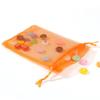 ANZNKU 100 Pack Organza Bags - 4x6 inch Small Sheer Mesh Gift Bags with Drawstring - Premium Orange Favor Bags for Halloween, Wedding, Party, Christmas view 2