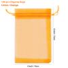 ANZNKU 100 Pack Organza Bags - 4x6 inch Small Sheer Mesh Gift Bags with Drawstring - Premium Orange Favor Bags for Halloween, Wedding, Party, Christmas view 3