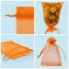 ANZNKU 100 Pack Organza Bags - 4x6 inch Small Sheer Mesh Gift Bags with Drawstring - Premium Orange Favor Bags for Halloween, Wedding, Party, Christmas view 4